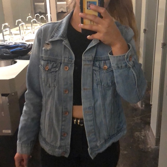 Distressed Jean Jacket - Picture 1 of 4